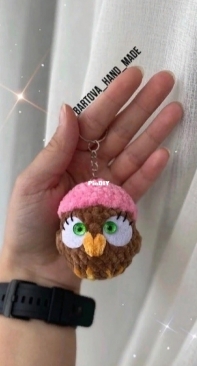 Bartova Hand Made - Keychain-Owl in a Hat - Брелок-Cовушка в шапке - Russian - Free