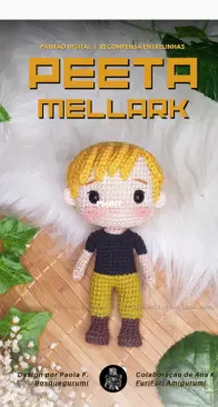 Bosquegurumi - Paola Fajonni - FuriFuri Amigurumi - Ana Karolina Ramalho - Peeta Mellark - Portuguese