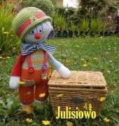 Julisiowo - Julio Toys - Monika Miszczuk - Crochet doll Clown Luis