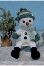 Left Handed Crocheter - Jennifer Adams- Snowman Draft Keeper and Shelf Sitter - Free