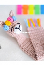 Amigurumi Amor -  Lhama Bookmark - Portuguese - Free
