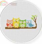 Daily Cross Stitch - Owl Friends