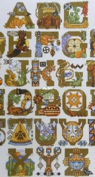 Native American Alphabet by Joan Elliott from Joan Elliotts Native American Cross Stitch XSD