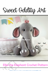 Sweet Oddity Art - Carolyne Brodie - Ellie the elephant chochet pattern
