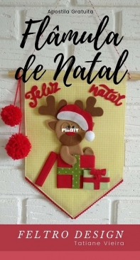 Feltro Design Tatiane Vieira - Christmas Streamer- Flamula de Natal - Portuguese- Free