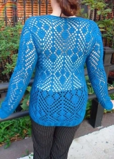 Lattice and Leaf Lace Sweater - Anna Leue