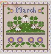 Little House Needleworks LHN - Monthly Ornament March