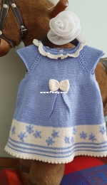 Blue flower dress by Irena cep-Free
