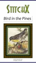 StitchX Cross Stitch Designs - Bird in the Pines