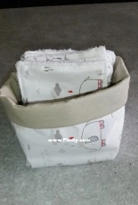 basket and cleansing wipe