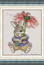 Bunny with a Flower by Maria Brovko