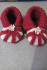 Knitted booties - Russian