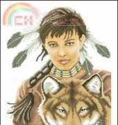 Lanarte 35069 Indian Girl with Wolf XSD