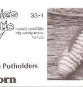 Annies Attic - Corn Vegetable Potholder