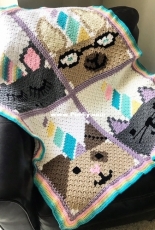 Lovable Loops - Melissa Hassler - Unicorn Character Afghan C2C - Free