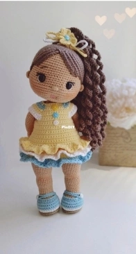 BallWool - Unknown Designer - Doll in a Dress and Bunny