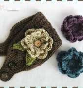 Yarn Blossom Boutique - Melissa Bradley - Ear Warmer with Interchangeable Flowers