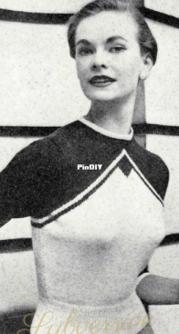 Afternoon Jumper by Patons & Baldwin - Stitchcraft No. 229 - January 1953