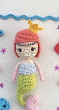Amigurumi By Güli - Gülizar Ekiz - July a Sereria - July the Mermaid - Portuguese