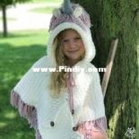 Mjs off the Hook Designs - michelle moore - unicorn Hooded Poncho and socks
