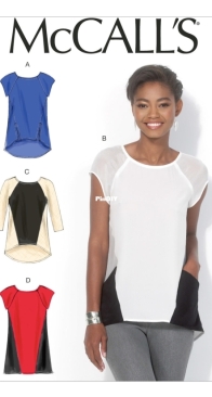 McCalls - M7093 - Misses Tops and Tunic - Sizes 14-22