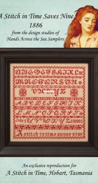 Hand Across the Sea Samplers-A Stitch in Time Saves Nine 1886  XSD + PCS