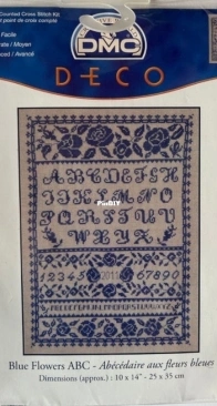DMC - BK1051 Blue Flowers ABC - xsd