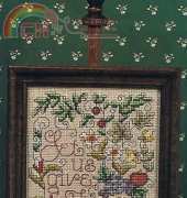 Give Thanks Candle Screen from The Cross Stitcher (US) OCT 97