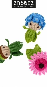 Zabbez - Bas den Braver - Mini Flower Friends - Mini Gerbera Guusje Lucky Clover Kas Hydrangea Hugo - Danish