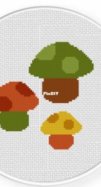 Daily Cross Stitch - Autumn Shrooms