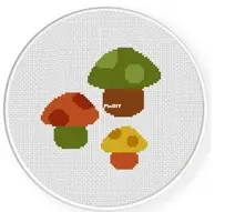 Daily Cross Stitch - Autumn Shrooms