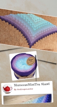 Hobbii Design RedTeapotAtelier MoroccanMintTea Shawl