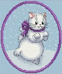 Snowman Cat by Julia Ciprofloxacinova