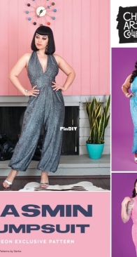Charm Patterns by Gertie - Jasmin Jumpsuit - Sizes 18-34 A-H