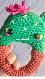 Bhindi crochet -  Celeste Ronzano - Rattle cactus - Sonajero cactus - Spanish