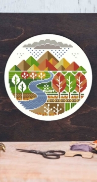 Cross-Stitch in the Forest - Autumn Drizzle