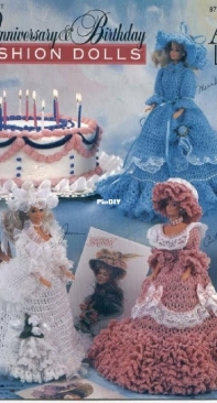Annies Attic 87900 - Carol Alexander - Anniversary and Birthday Fashion Dolls