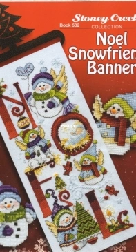 Stoney Creek Collection - Book 532 Noel Snowfriends Banner XSD