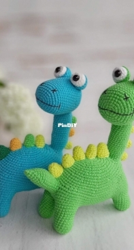 Knitted Toy Zoo - Anna Prishchenko - Anna Prishenko - Romantic Dinosaur