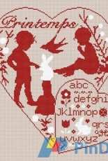 Broderie.net - Jean-Louis Grandsire BN182 - Coeur Printemps