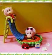 Pigs playing in the swimming pool