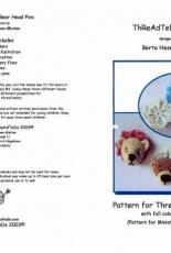 Thread Teds - Berta Hesen Minten - ThreadTeds Kit 3 - Three Bear Head Pins