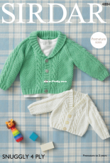 Sirdar 4884 Baby Boys Raglan Cardigans - Free