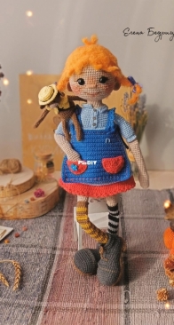 Lenabusinka - Elena Bedritskikh - Елена Бедрицких - Doll Pippi - Кукла Пеппи - Russian