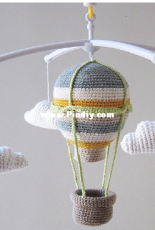 Amour Fou - Carla Mitrani- Hot air balloon baby mobile - Free
