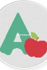 Daily Cross Stitch - A for Apple