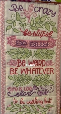 Machine Embroidery daily reminder