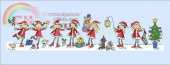 Bothy Threads XRO4 - Row of Christmas Fairies by June Armstrong