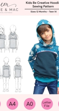 Ellie and Mac - Be Creative Hoodie - Sizes 12 Months - 14 Years