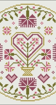 Modern Folk Embroidery - The Joyous Heart A Hoop Art Project  XSD+PCS
